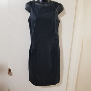 Jacob Black Sleeveless Sheath Dress Tailored Pleat style Size S
